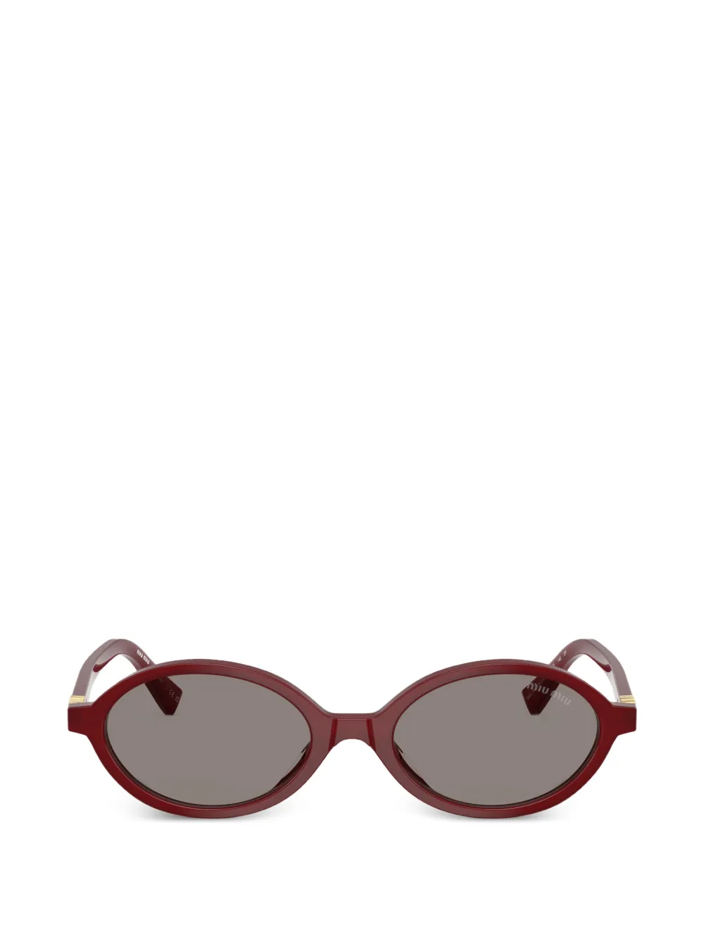 Miu Miu Eyewear Regard oval-frame sunglasses - Rosso