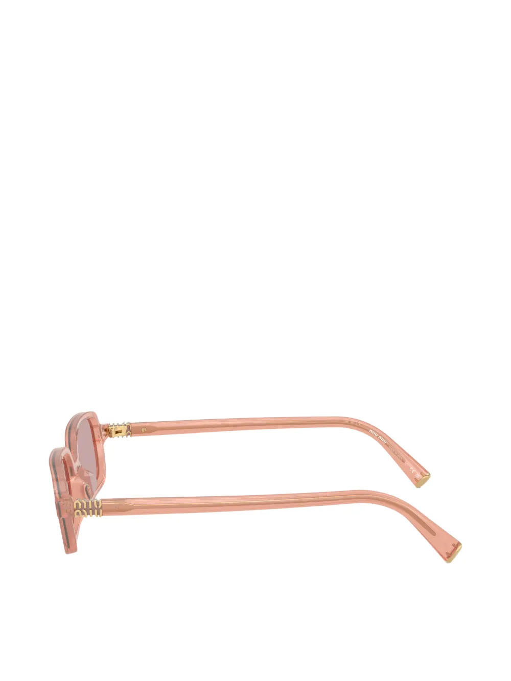 Miu Eyewear Zonnebril met rechthoekig montuur Roze