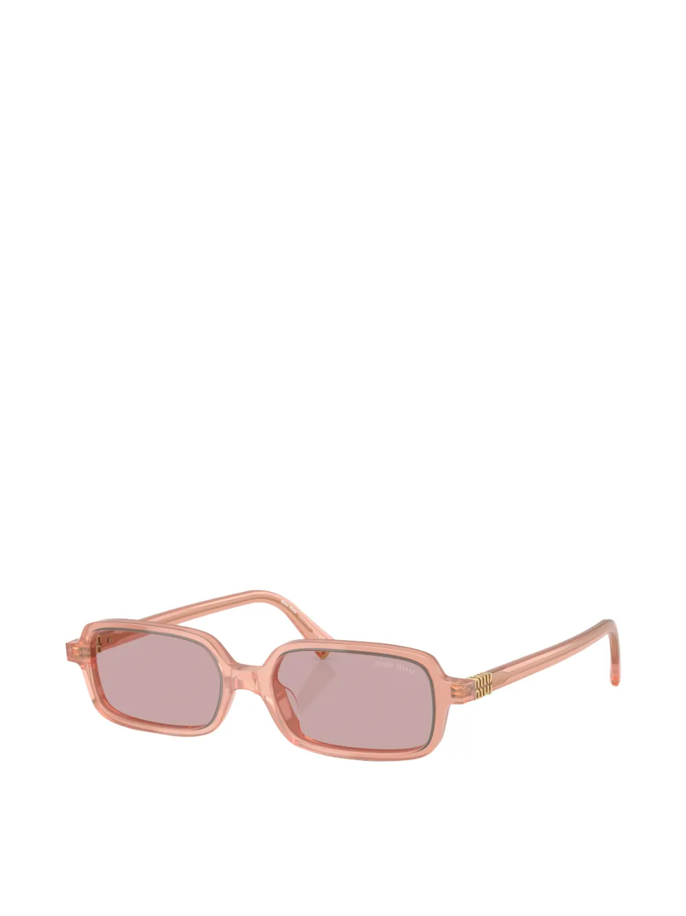 Miu Eyewear Zonnebril met rechthoekig montuur Roze