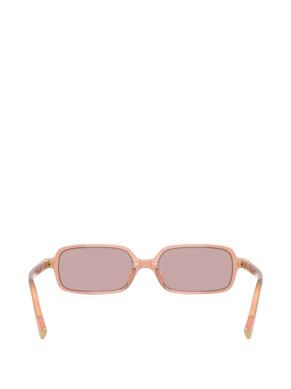 Miu Eyewear Zonnebril met rechthoekig montuur Roze