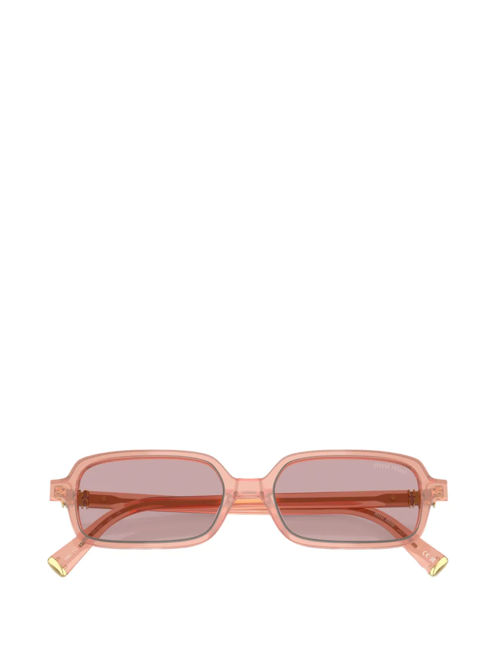 Miu Eyewear Zonnebril met rechthoekig montuur Roze