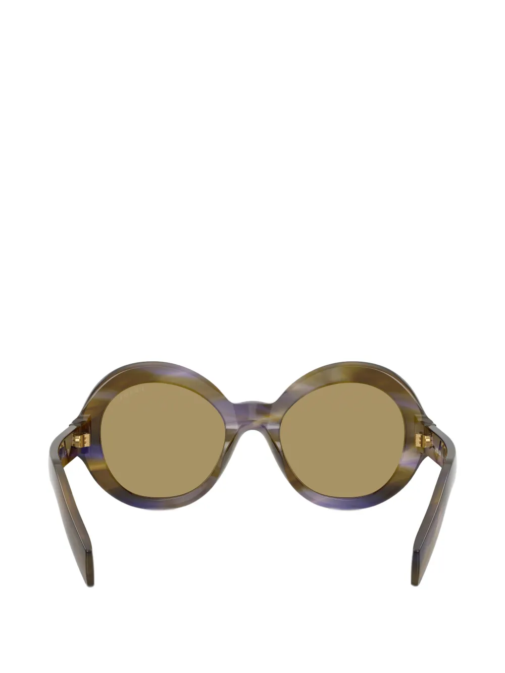 Prada Eyewear Zonnebril met rond montuur Bruin