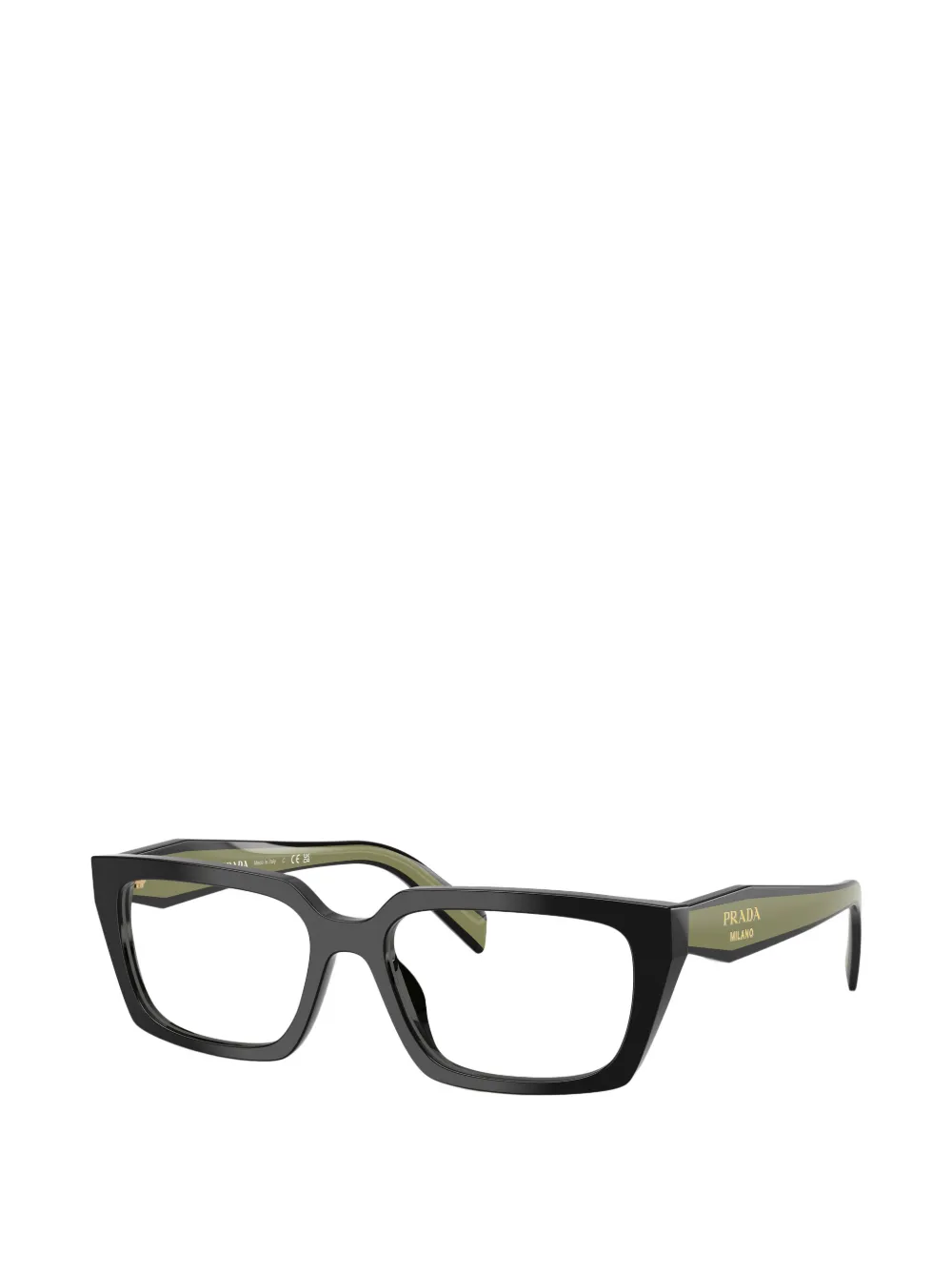 Prada Eyewear Bril met geometrisch montuur Zwart