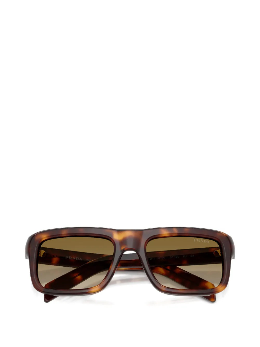 Prada Eyewear Zonnebril met rechthoekig montuur Bruin