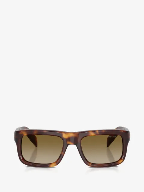 Prada Eyewear lunettes de soleil rectangulaires à effet écailles de tortue