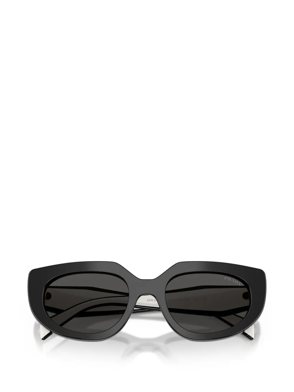 Prada Eyewear Zonnebril met ovalen montuur Zwart