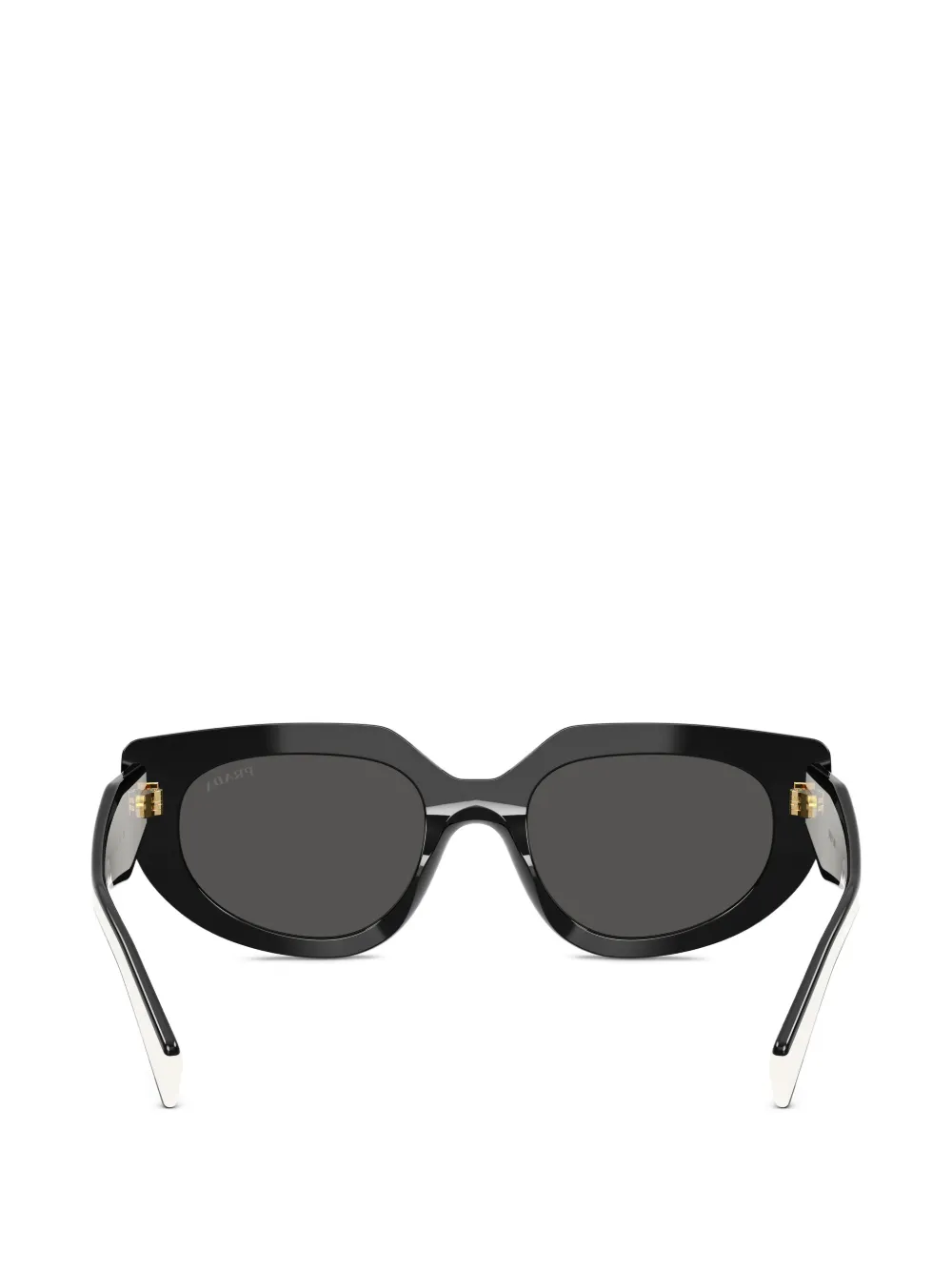 Prada Eyewear Zonnebril met ovalen montuur Zwart