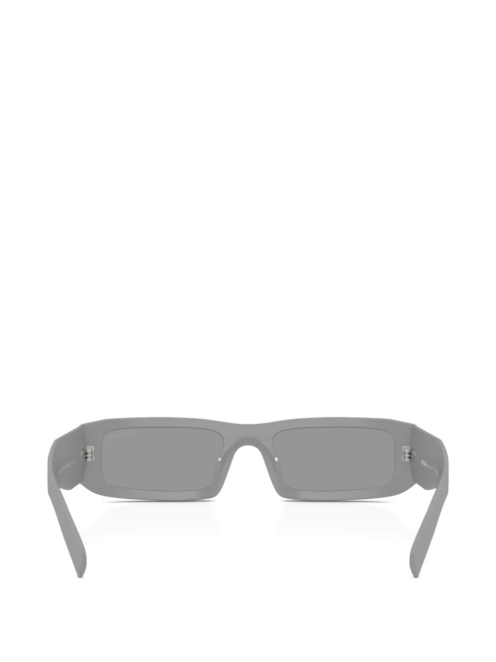 Prada Eyewear Zonnebril met rechthoekig montuur en logo Grijs