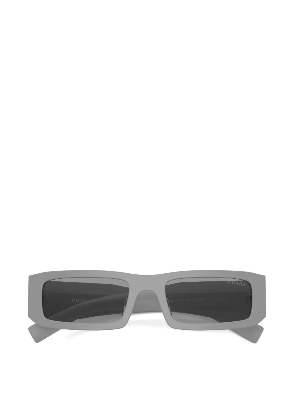 Prada Eyewear Zonnebril met rechthoekig montuur en logo Grijs