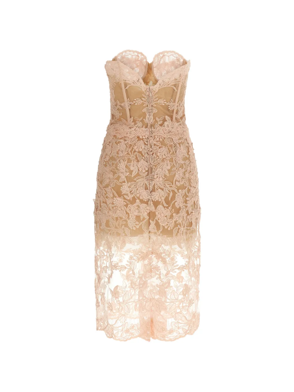 Ermanno Scervino Strapless midi-jurk Roze