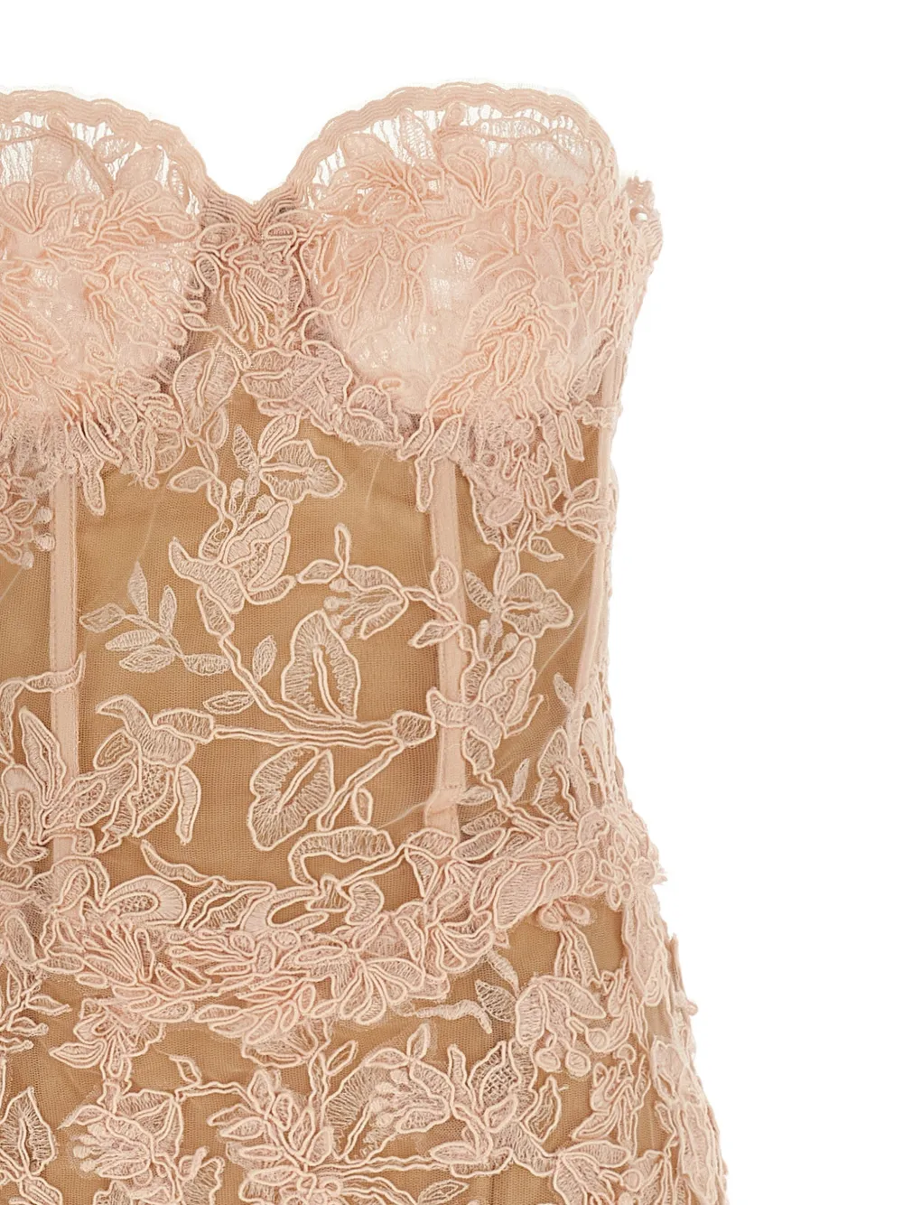 Ermanno Scervino Strapless midi-jurk Roze