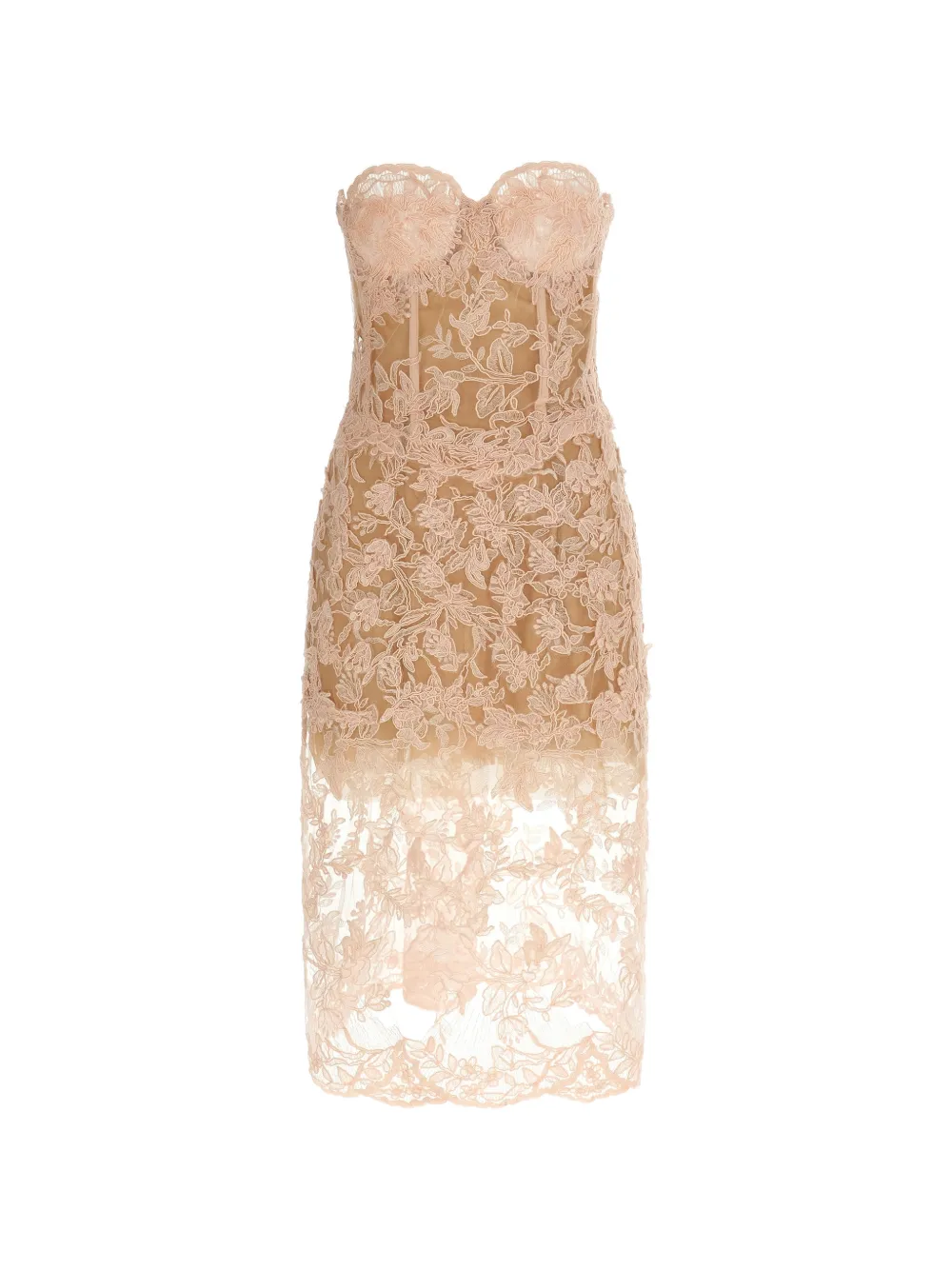 Ermanno Scervino strapless midi dress - Rosa