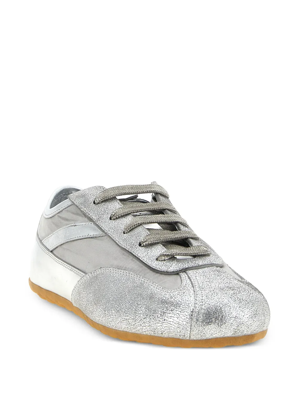  Alexander Mcqueen Embossed-logo Sneakers - Silver 