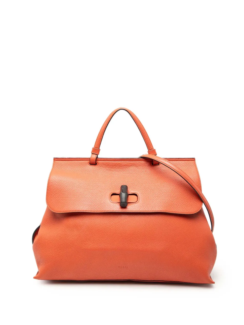 Gucci Pre-Owned 2000-2015 Large Leather Bamboo Daily satchel - Arancione