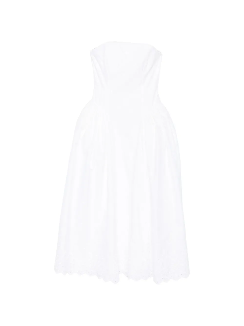 Simone Rocha embroidered midi dress - Bianco