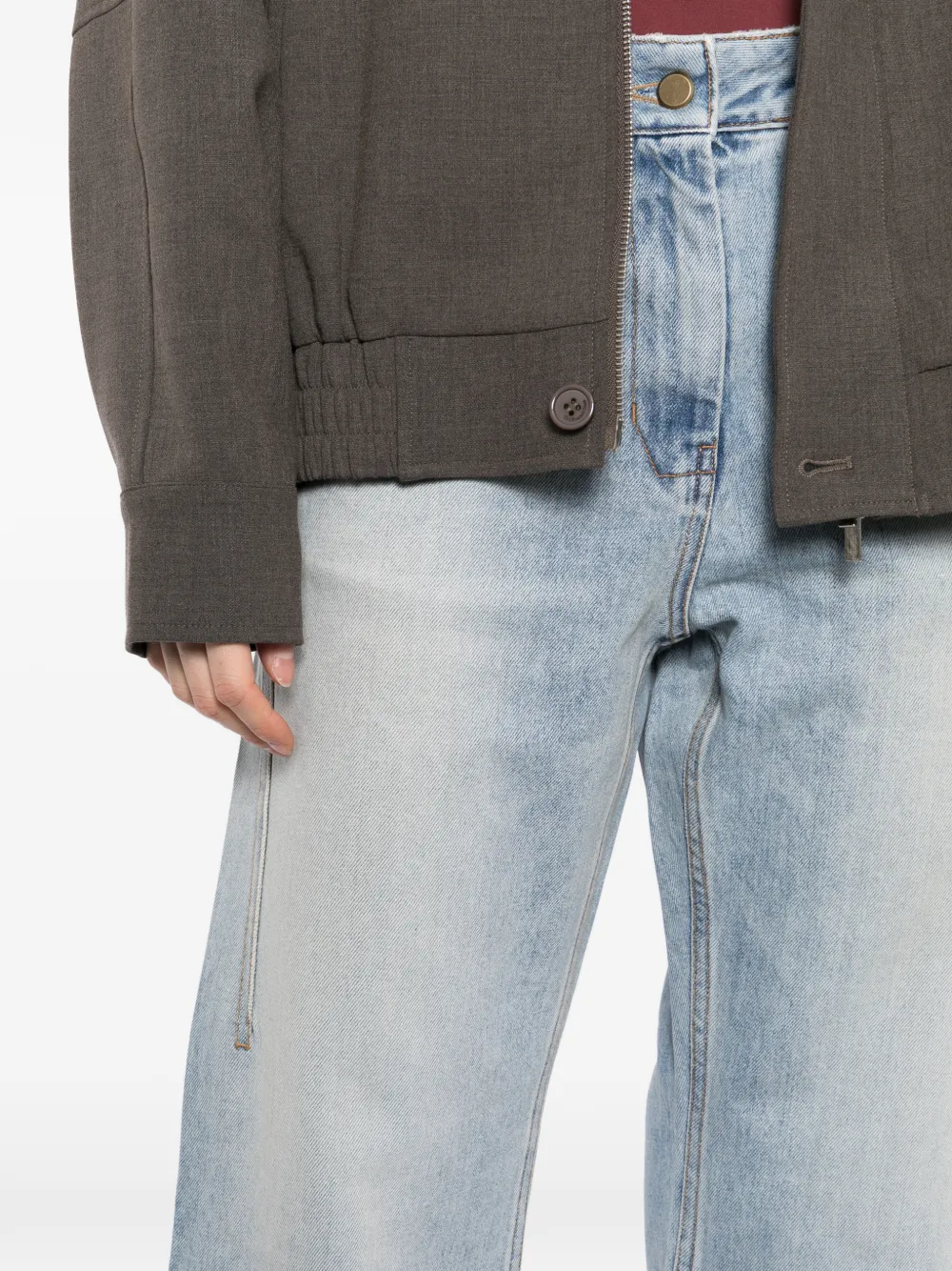 Low Classic Straight jeans Blauw