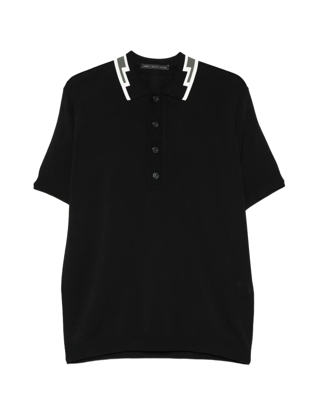 Low Brand contrast collar T-shirt - Nero