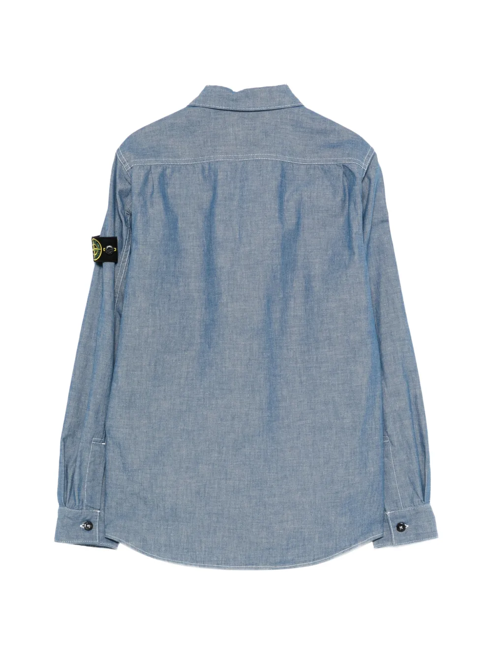 Stone Island Junior T-shirt met borstzak Blauw