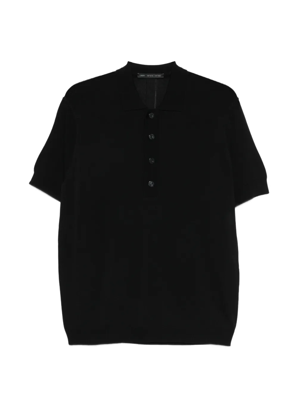 Low Brand Button Polo Shirt In Black