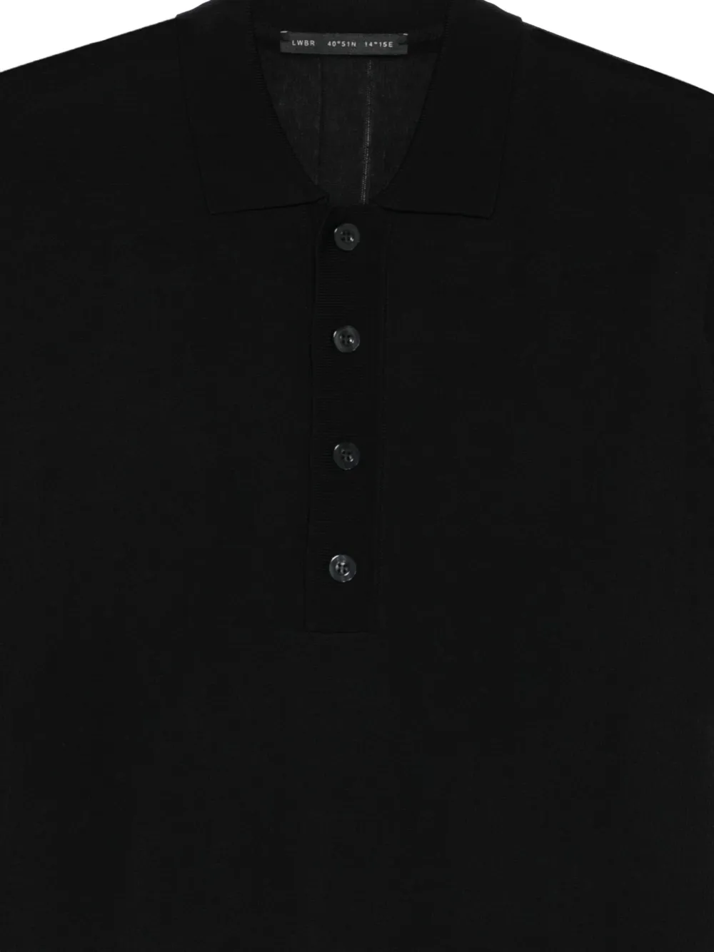 Low Brand Fijngebreid poloshirt Zwart