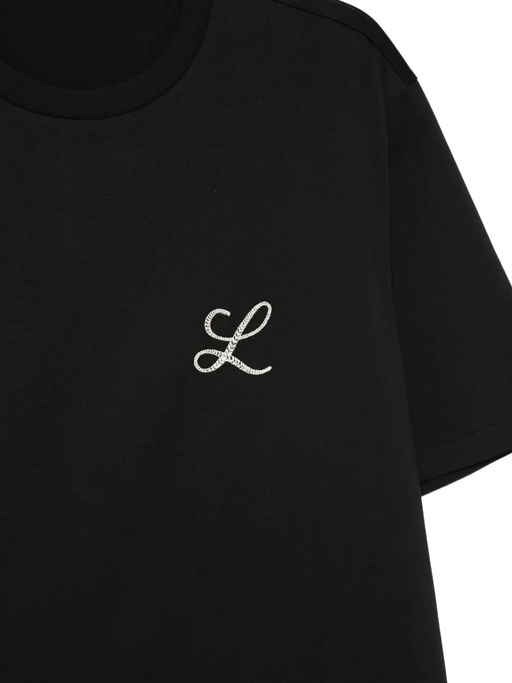 Low Brand T-shirt met korte mouwen en borduurwerk Zwart