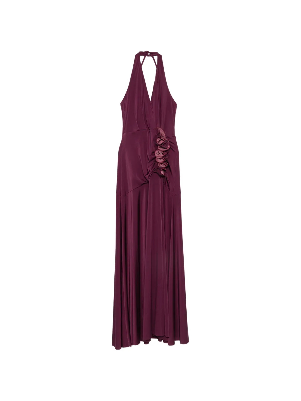 LE RJTANGE ruffled-detail maxi dress - Violett