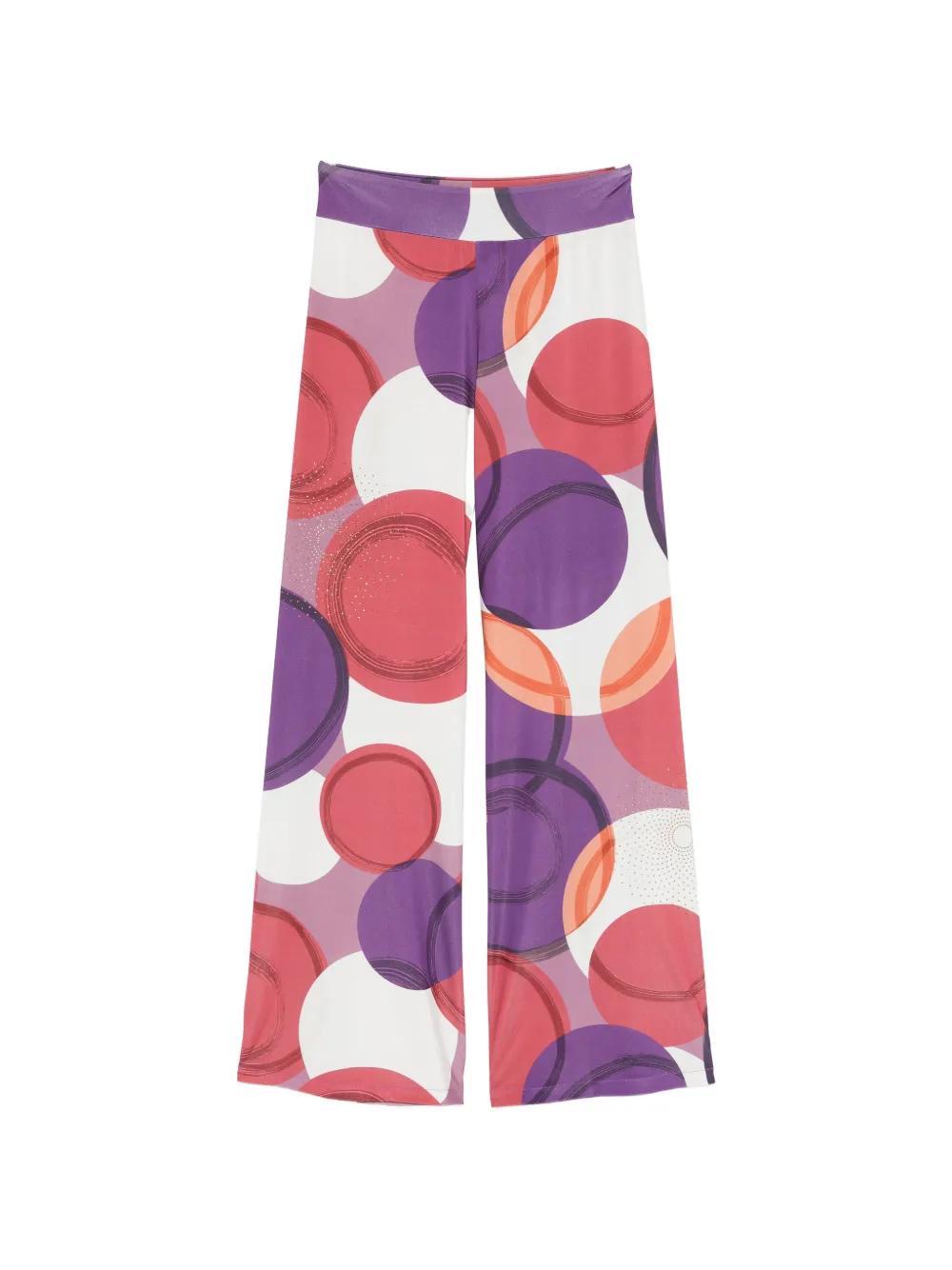 LE RJTANGE elasticated-waistband palazzo pants - Viola