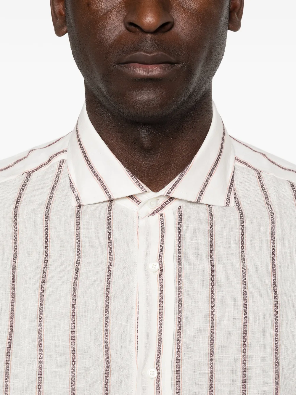 Brunello Cucinelli Gestreept overhemd Beige