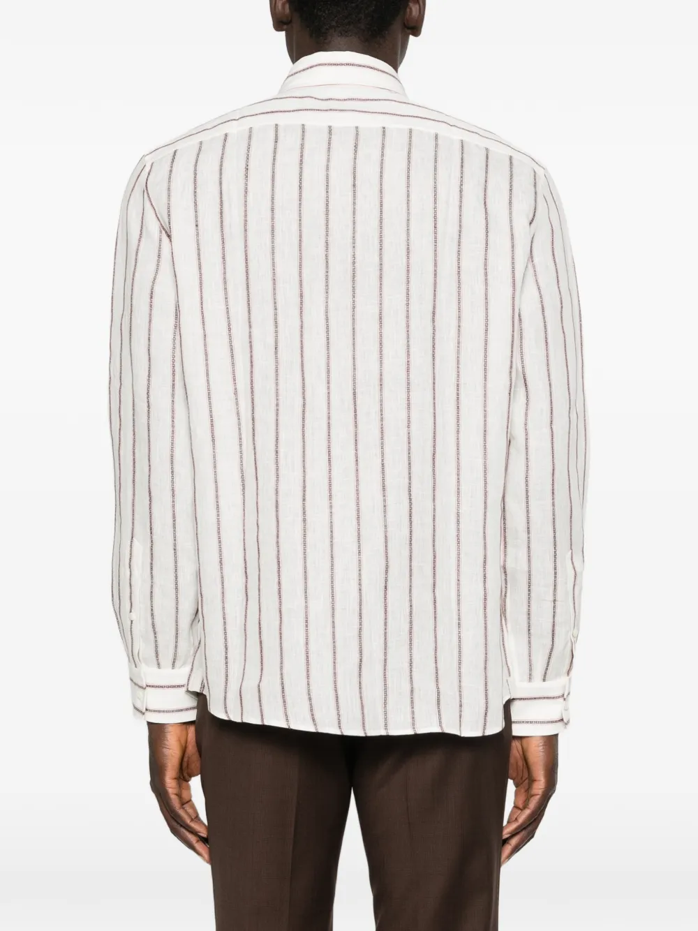 Brunello Cucinelli Gestreept overhemd Beige