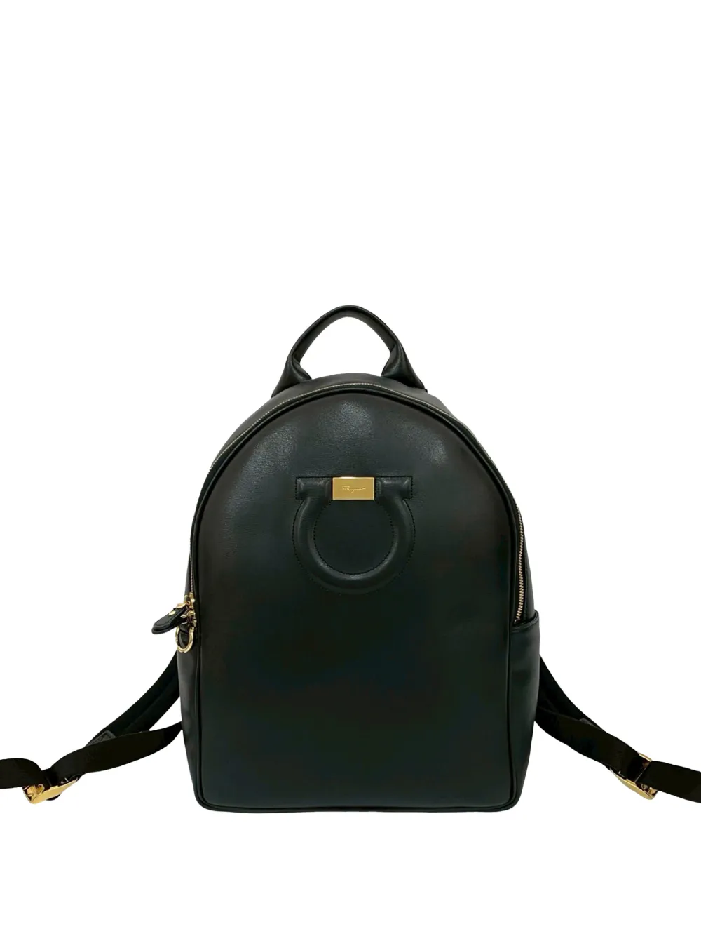 Ferragamo Pre-Owned 2010-2025 Leather Gancini City Zip backpack - Nero