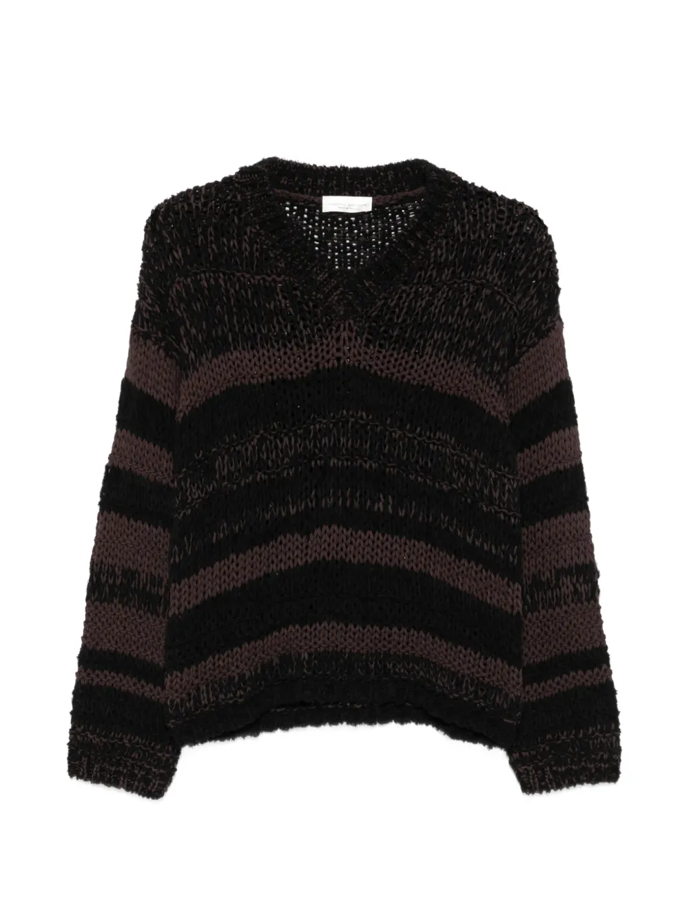 Roberto Collina striped chunky-knit sweater - Nero