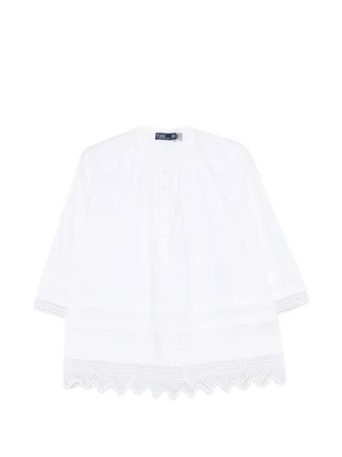 Polo Ralph Lauren Carlton lace-trim blouse