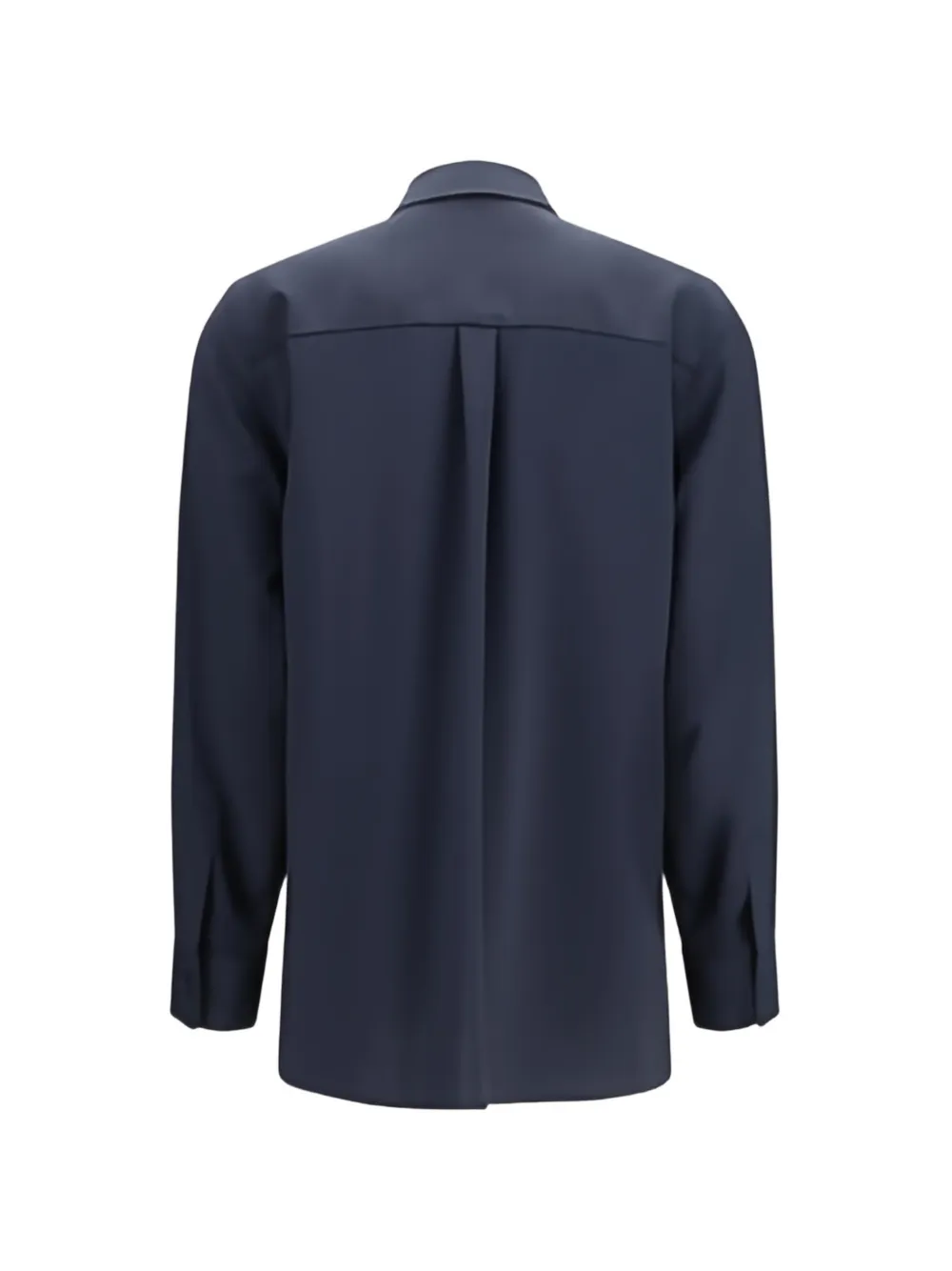  Cruna Pockets-detail Wool Overshirt - Blue 