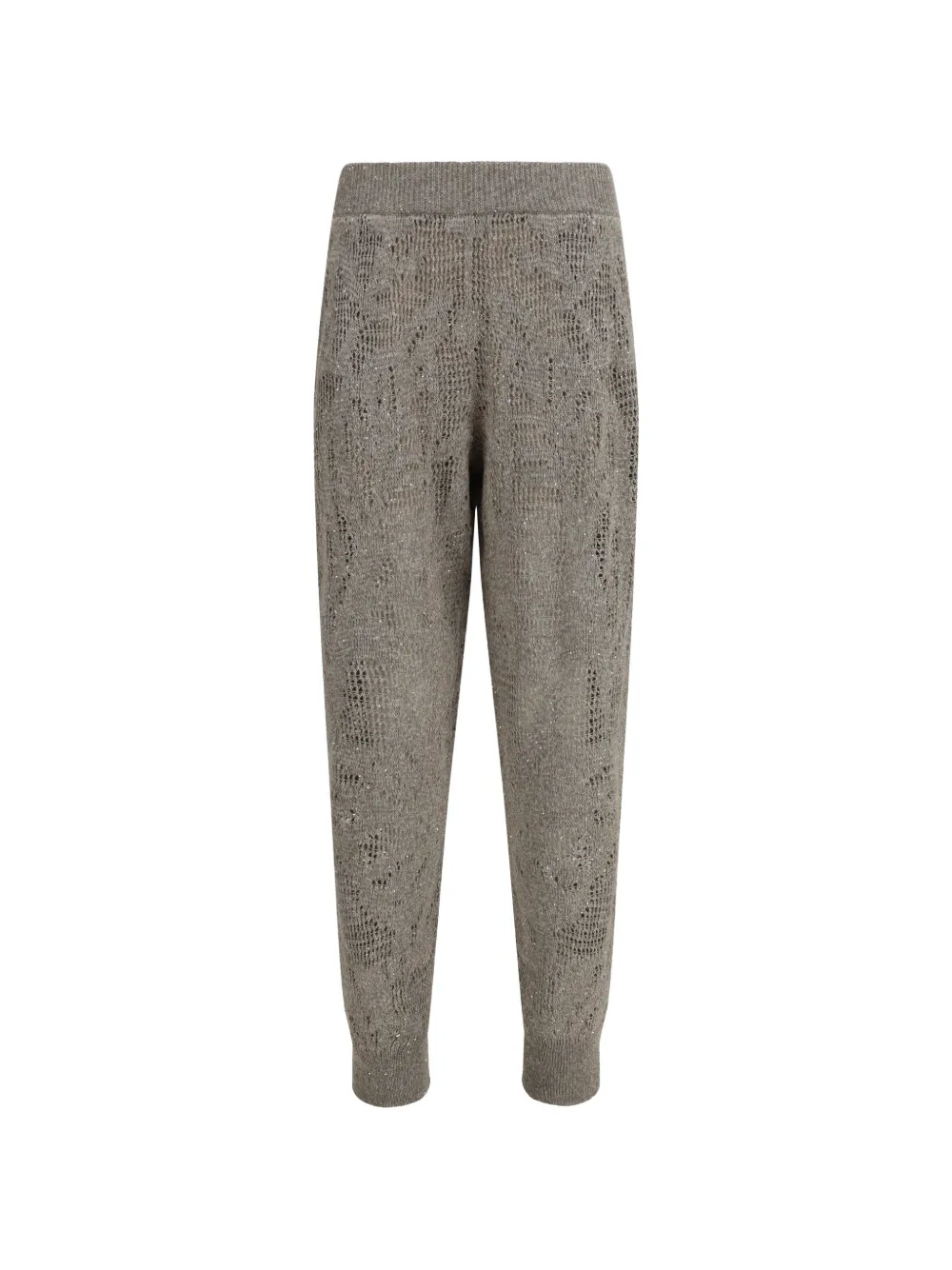 Brunello Cucinelli openwork track pants - Grigio