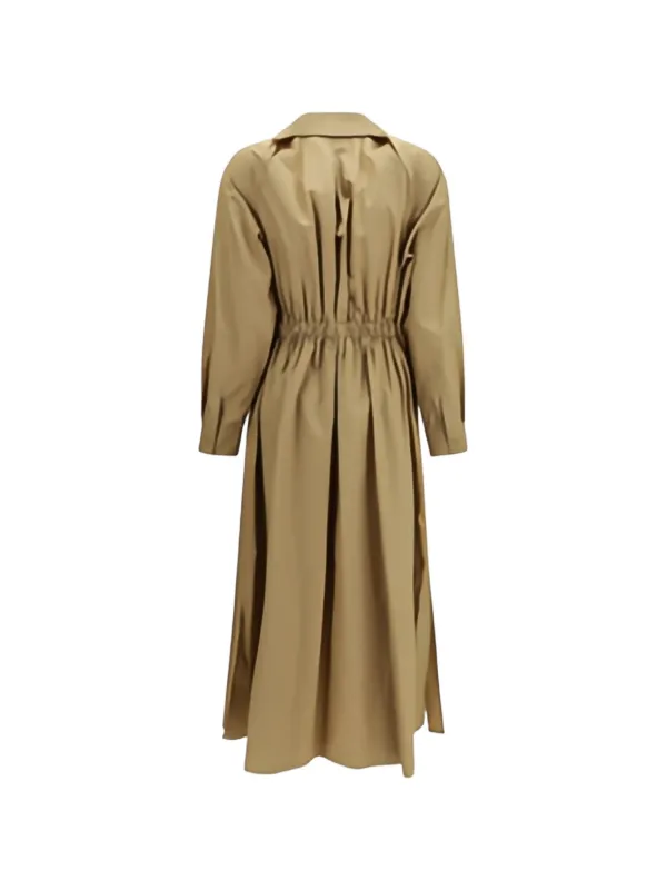 max mara a line dress Max Mara A-line Sleeveless Midi Dress | Neutrals