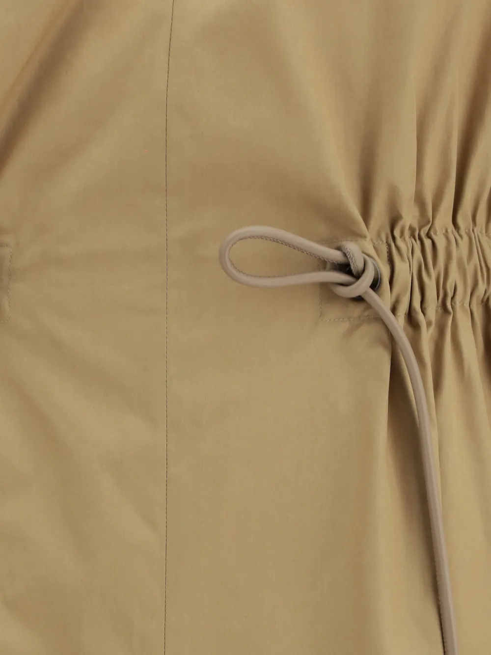 Max Mara Pedaggi midi-jurk met trekkoord en A-lijn Beige