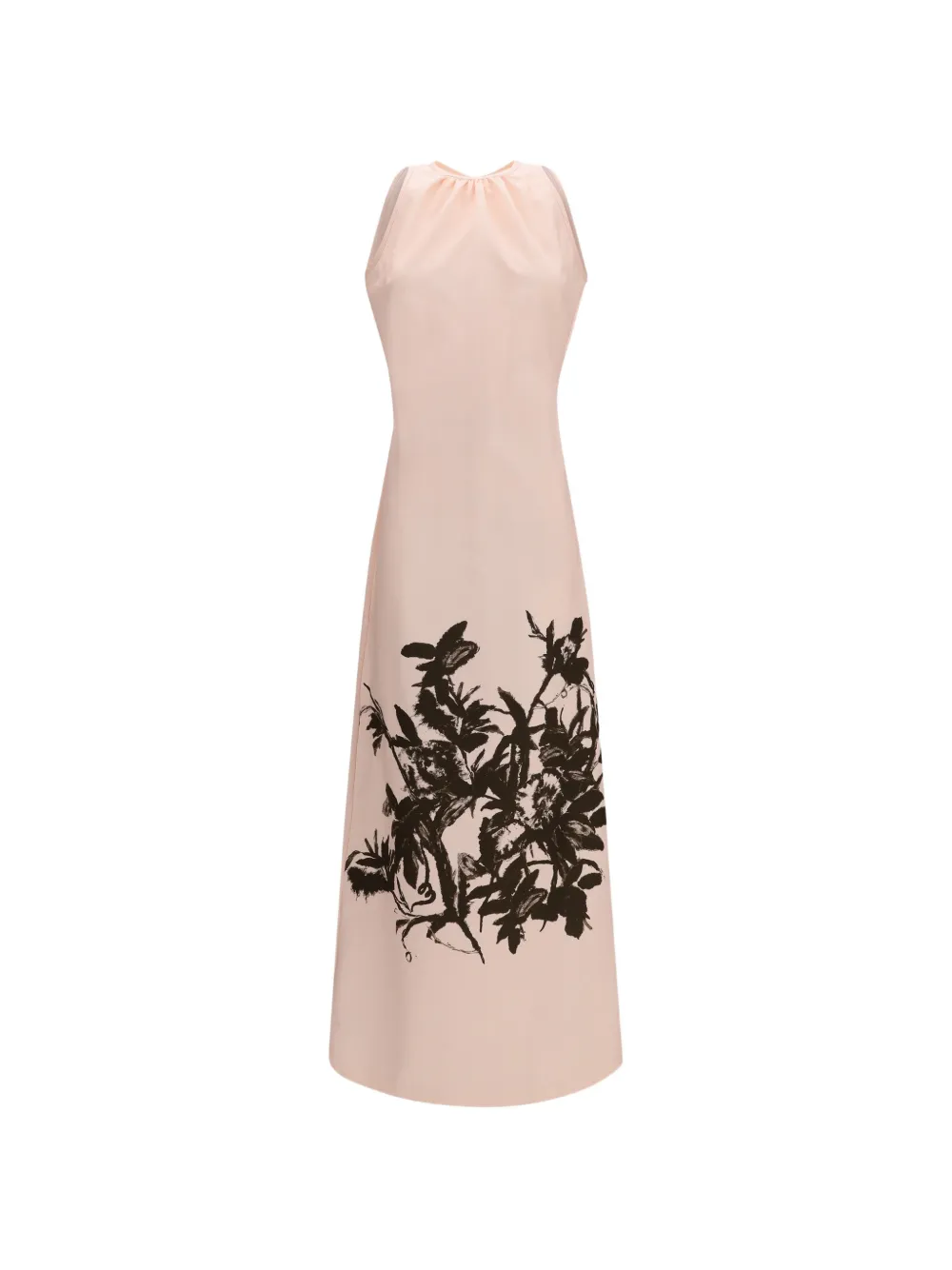 CRIDA Petunia floral-print gathered maxi dress - Rosa