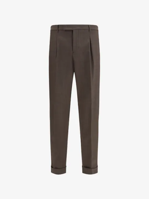 Cruna pleated tapered trousers