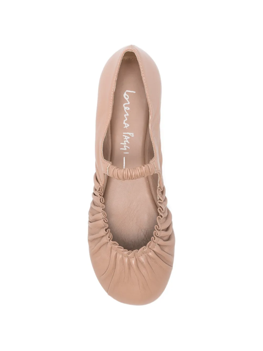 lorena paggi Ballerina's met ruches Beige