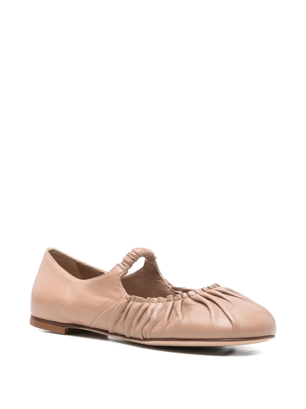 lorena paggi Ballerina's met ruches Beige