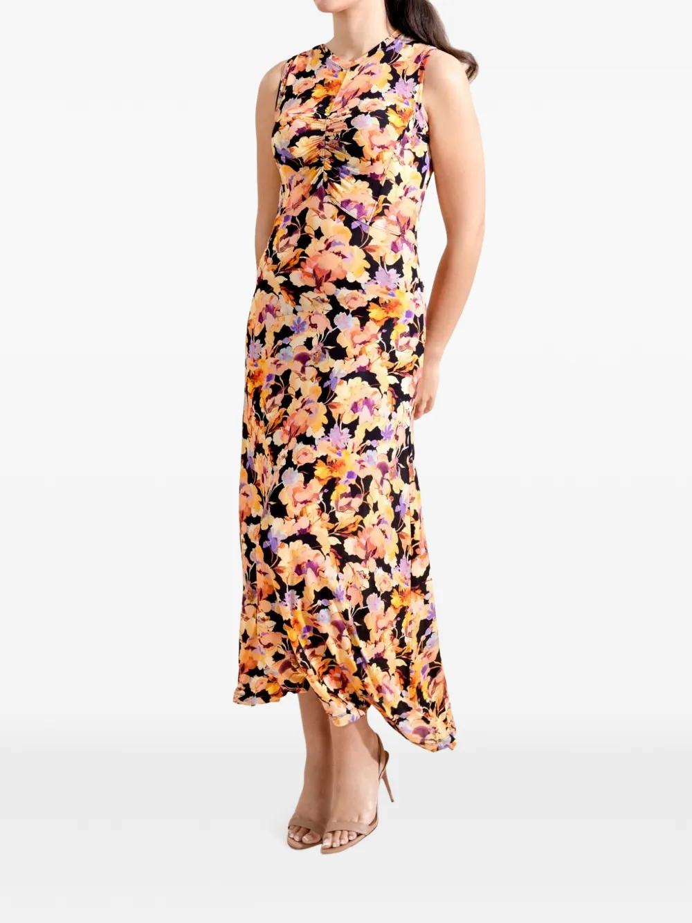 Ulla Johnson Lina floral-print midi dress - Black
