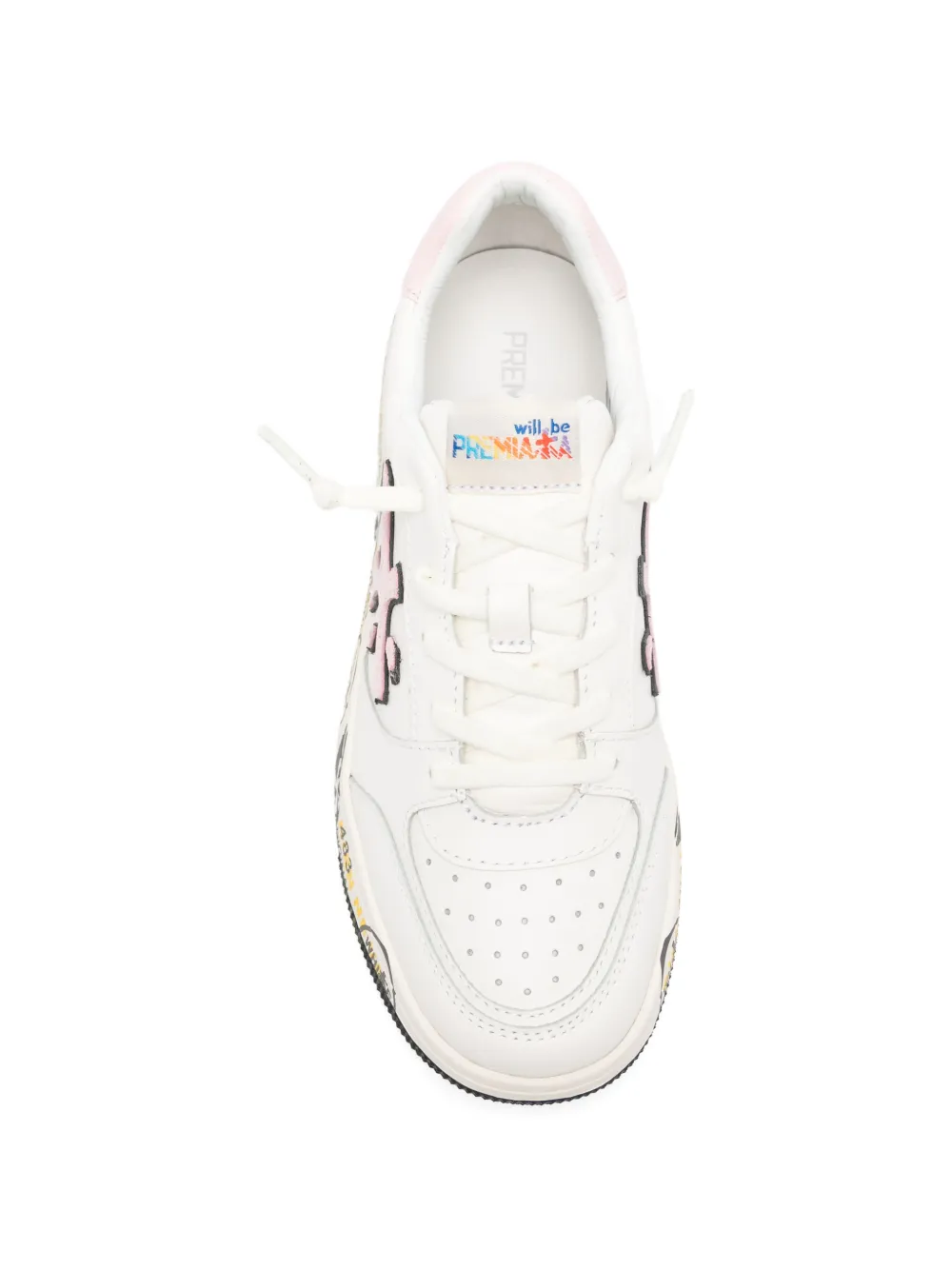 Premiata Kids logo-patch sneakers Wit