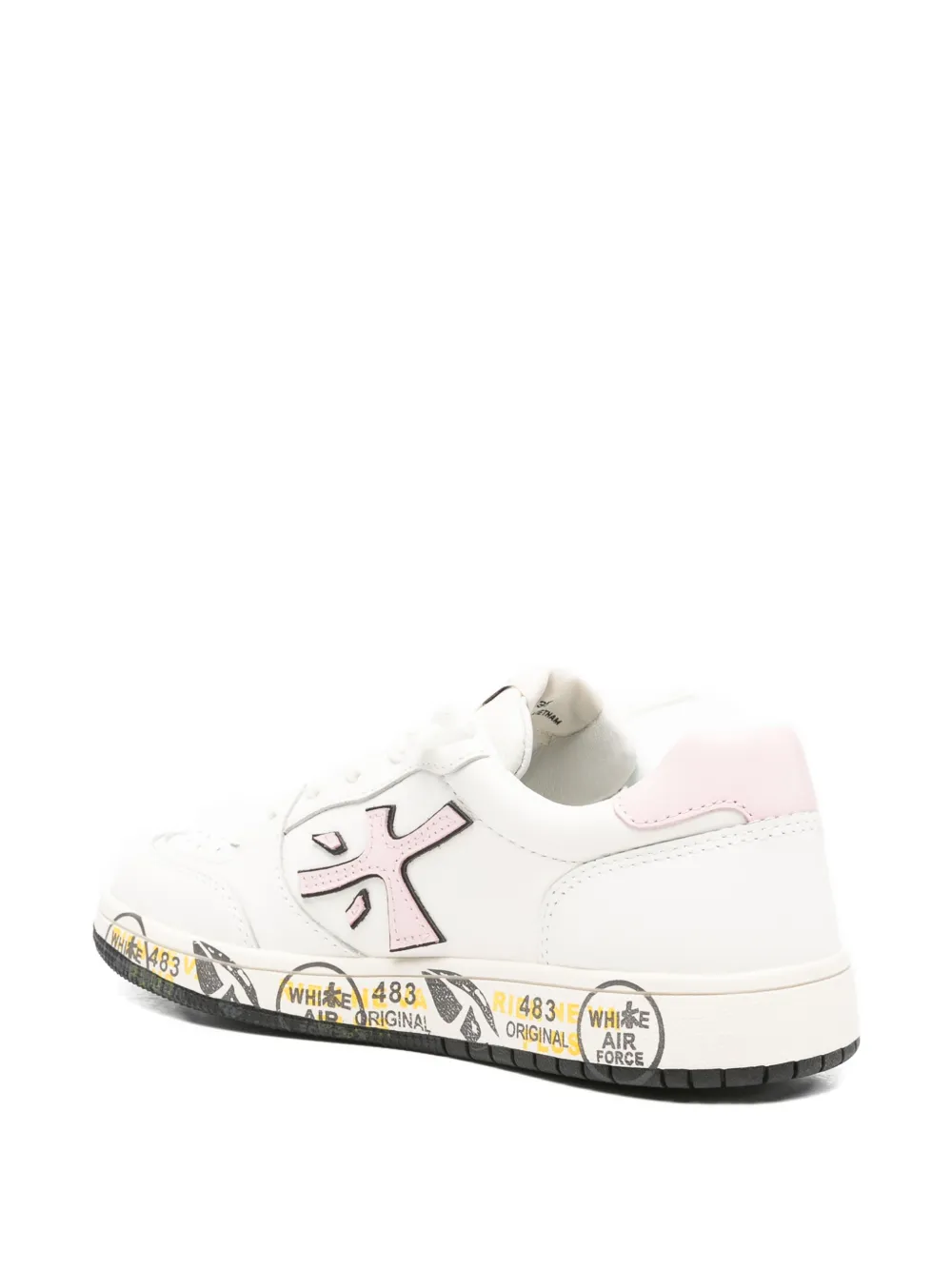 Premiata Kids logo-patch sneakers Wit