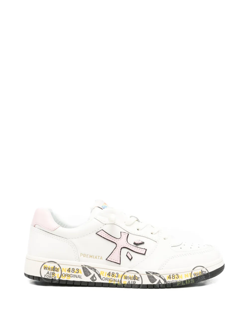 Premiata Kids logo-patch sneakers - Bianco