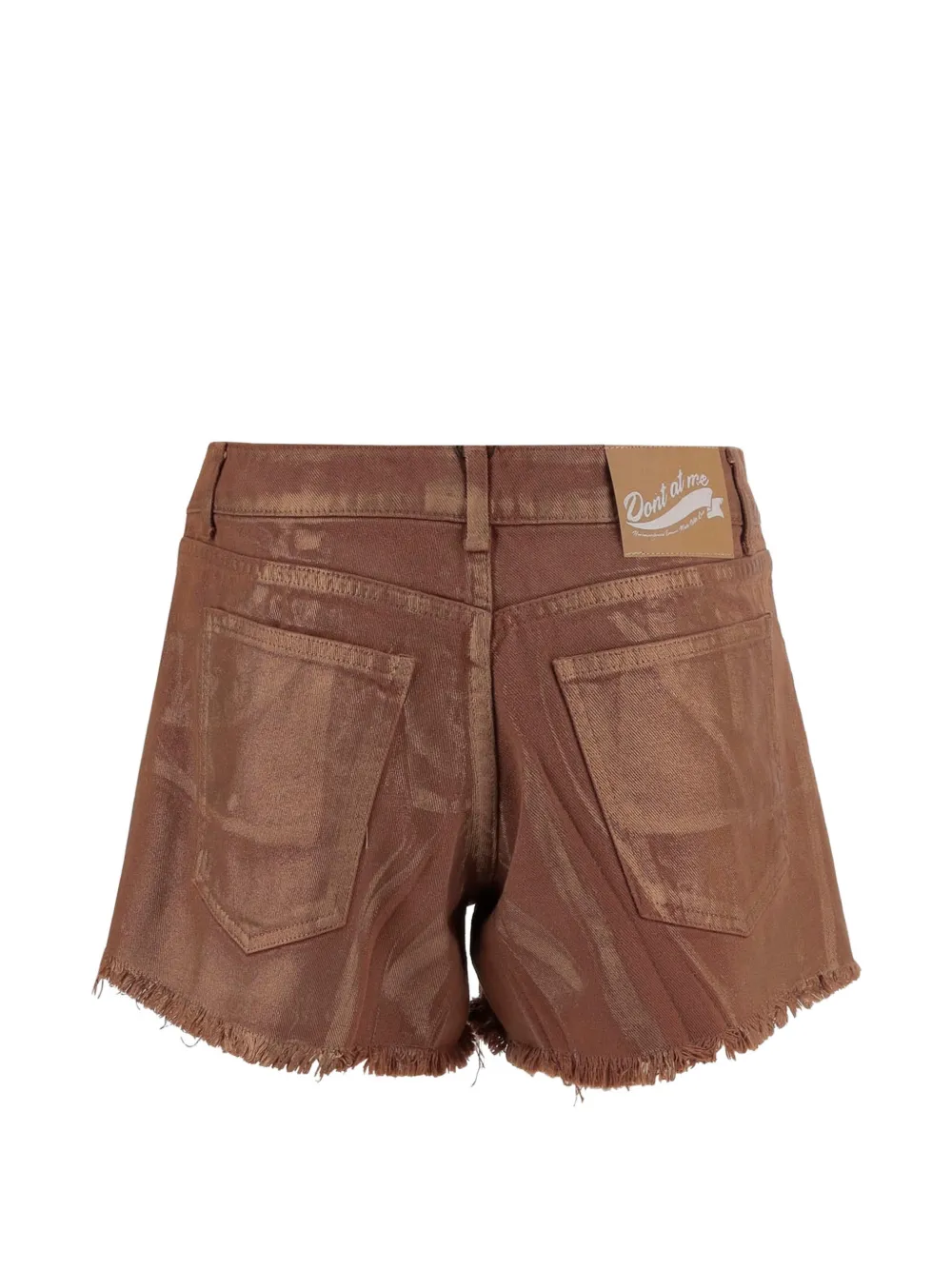 DON'T @ ME Shorts met franje Bruin