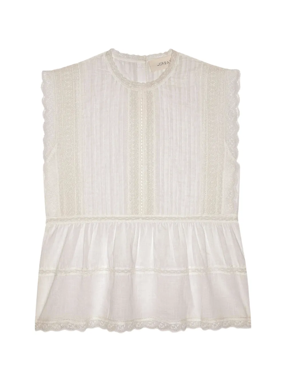The Great. Sonnet lace top - Toni neutri