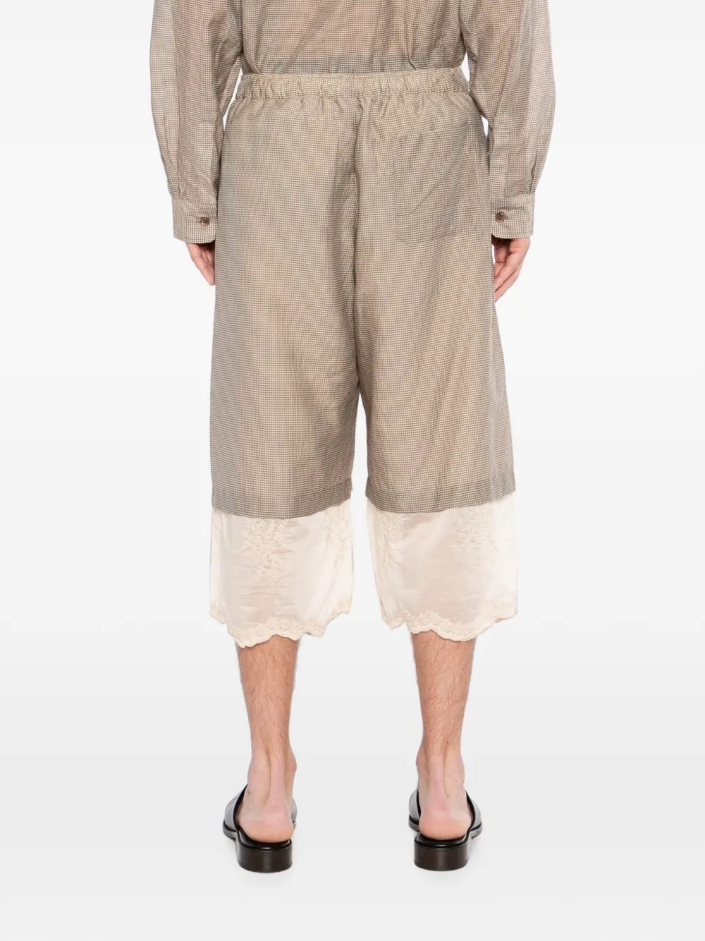 OUR LEGACY Shorts met franje Bruin