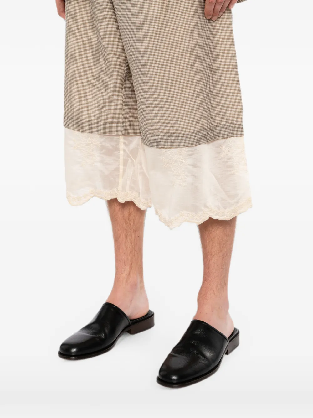 OUR LEGACY Shorts met franje Bruin