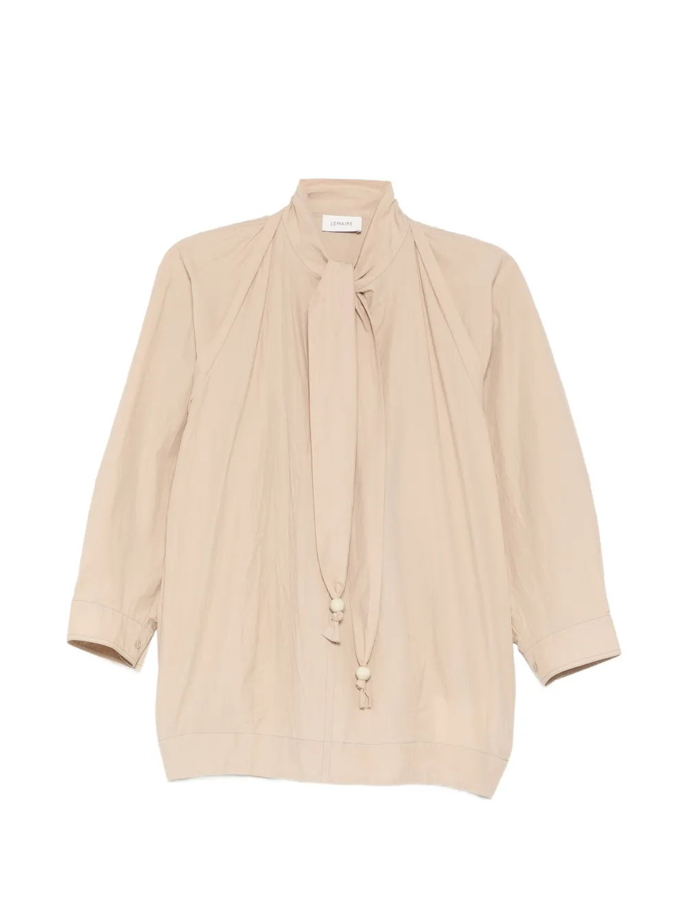 LEMAIRE scarf-detail long-sleeve blouse - Toni neutri