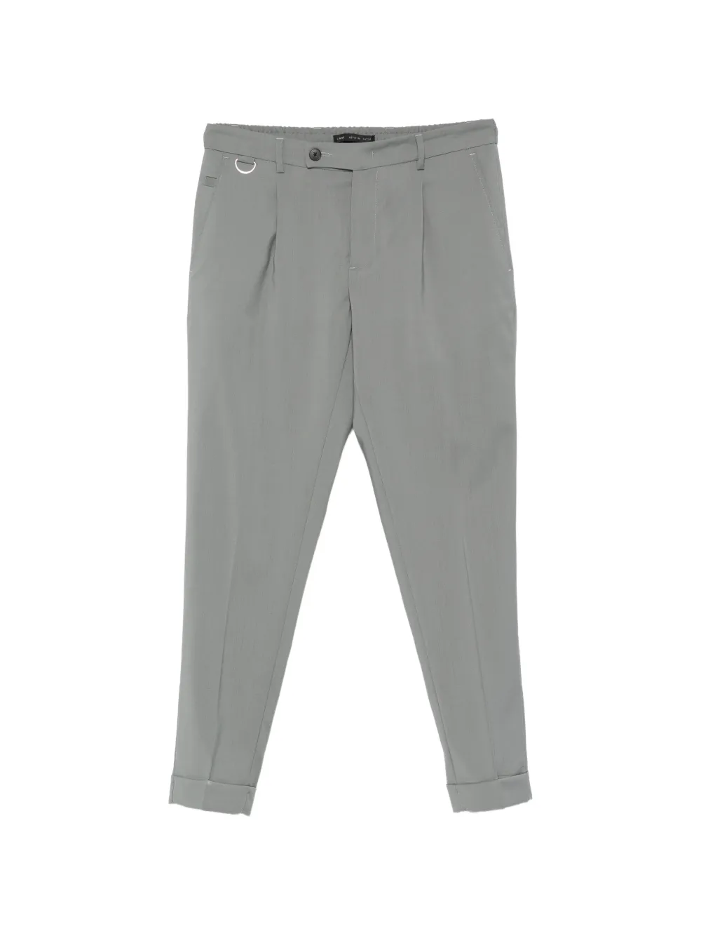 Low Brand d-ring pleated trousers - Grigio